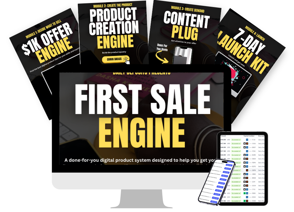 First Sale Starter Kit — done-for-you digital product system